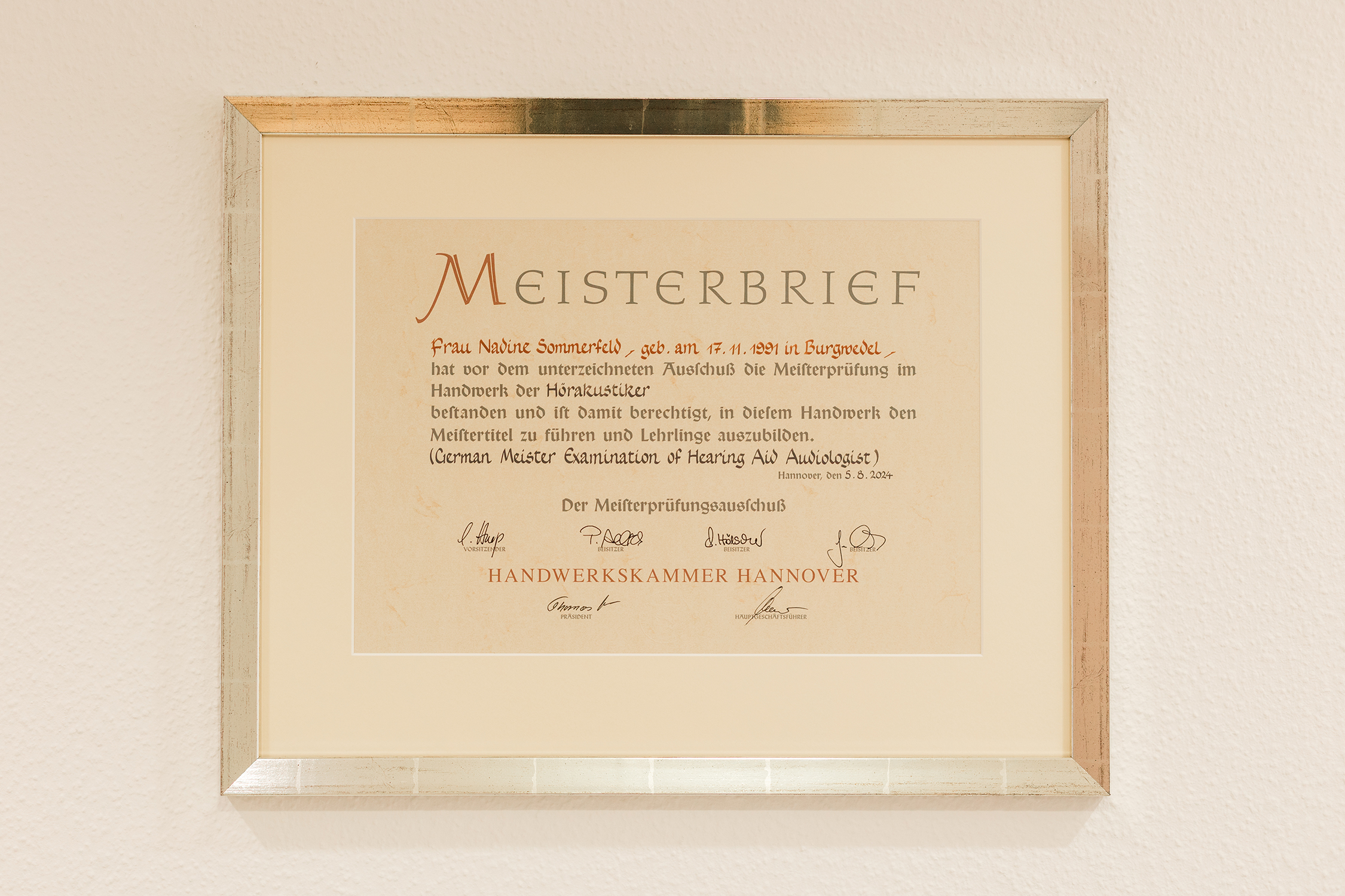 Hörakustik Sommerfeld Meisterbrief